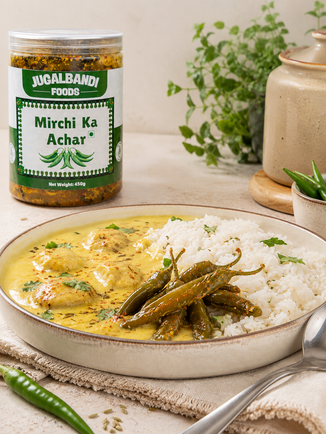 Mirchi ka Achaar (Oil Free)