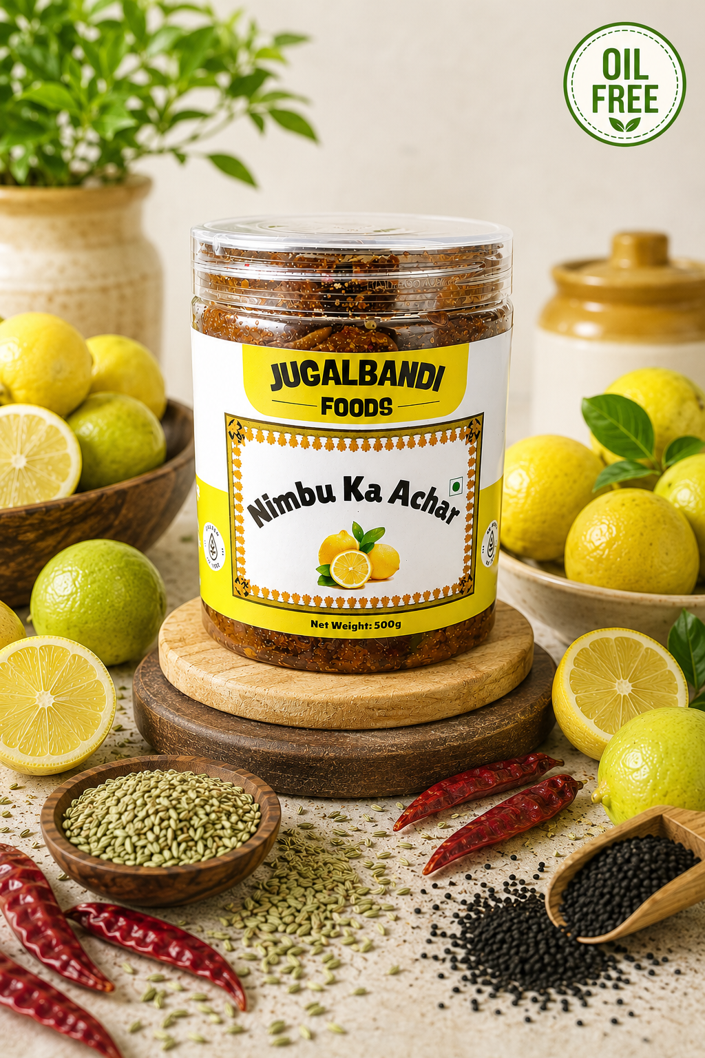 Nimbu ka Achaar (Oil Free)